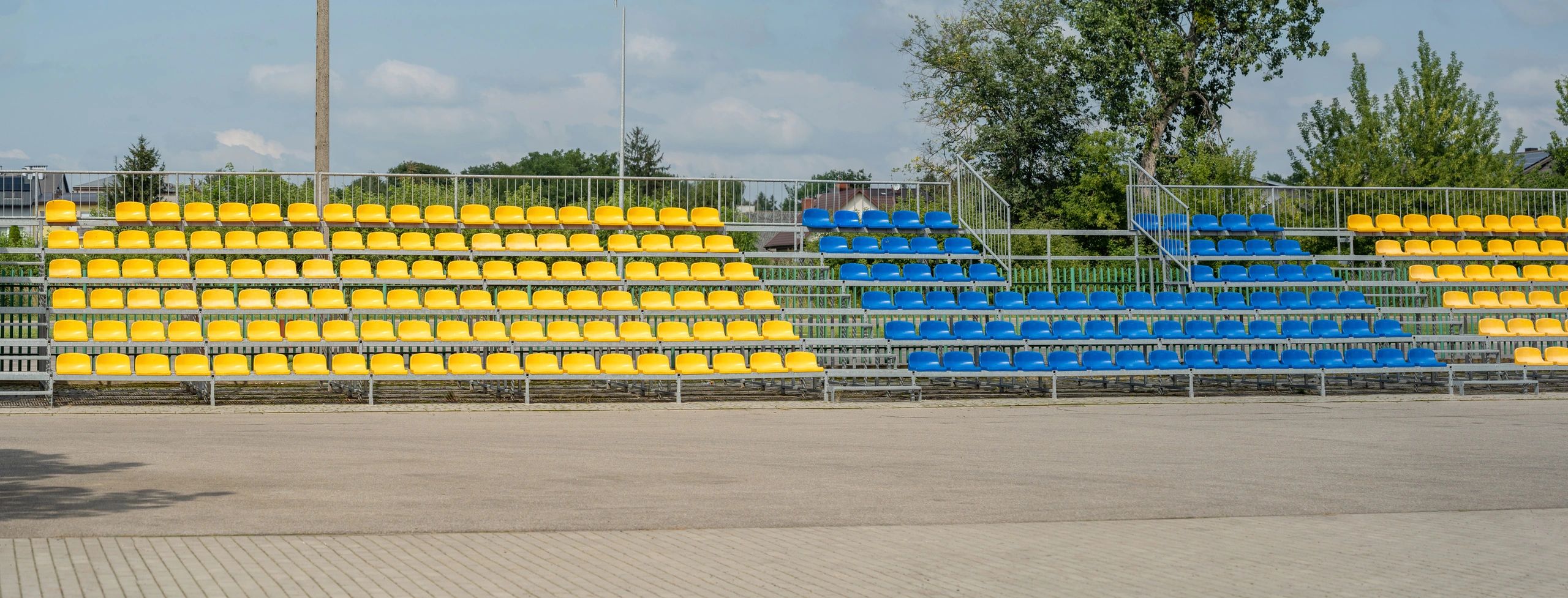 Wide stadium stands