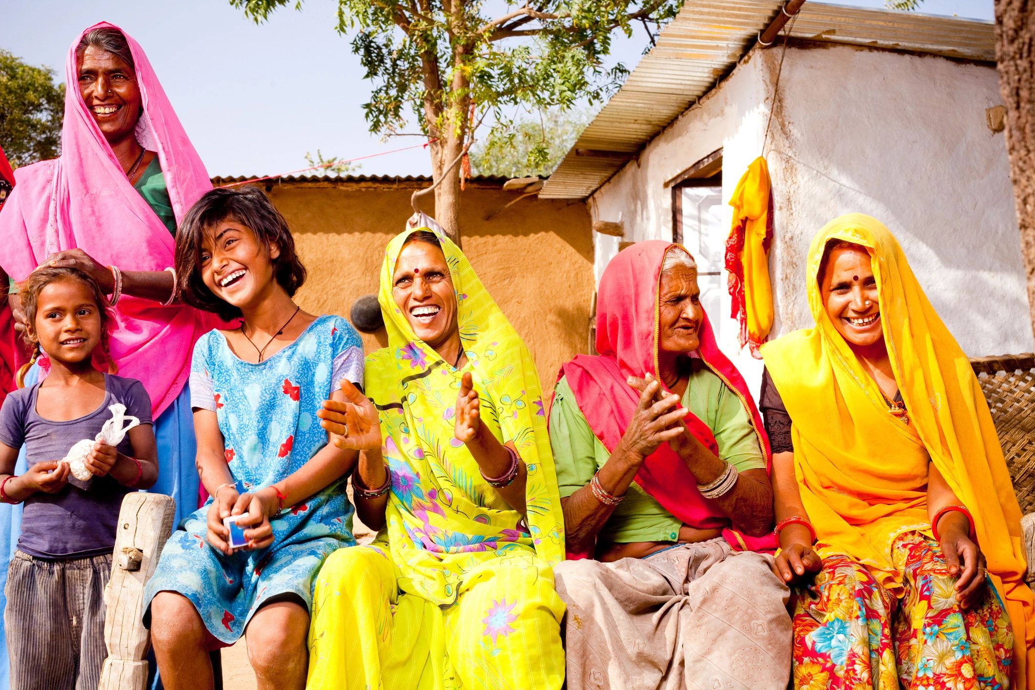 Rural Indian family in Rajasthan