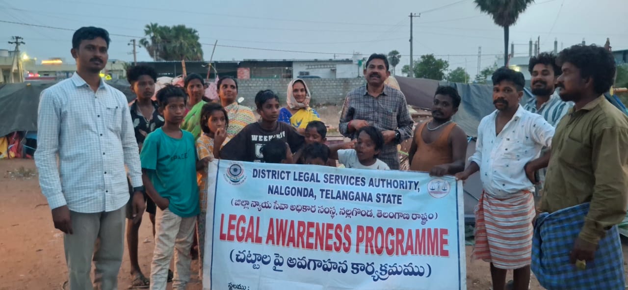 చర్లపల్లి సంచార బస్తీలో న్యాయ అవగాహన సదస్సు